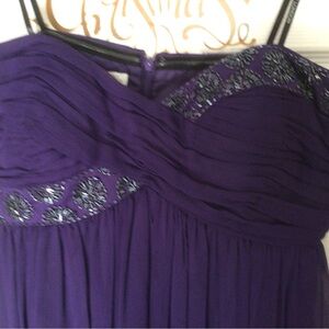 Maggy London Strapless Purple Dress